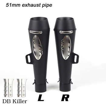 

Moto-Modified Exhaust Muffler Pipe for 51mm Motorcycle Right And Left Side Silencer System DB Killer