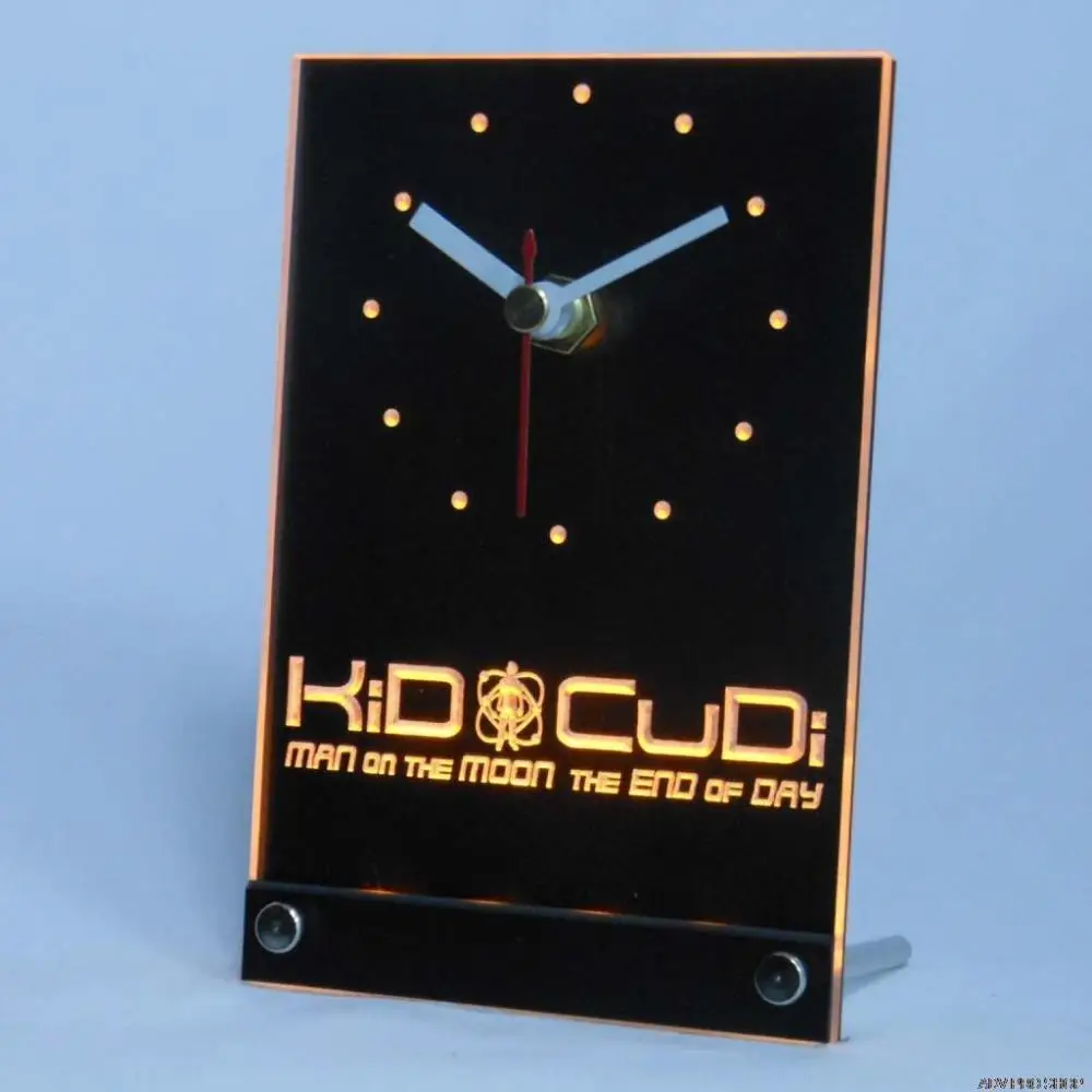 tnc0165 Kid Cudi Man On The Moon End of Day Table Desk 3D LED Clock