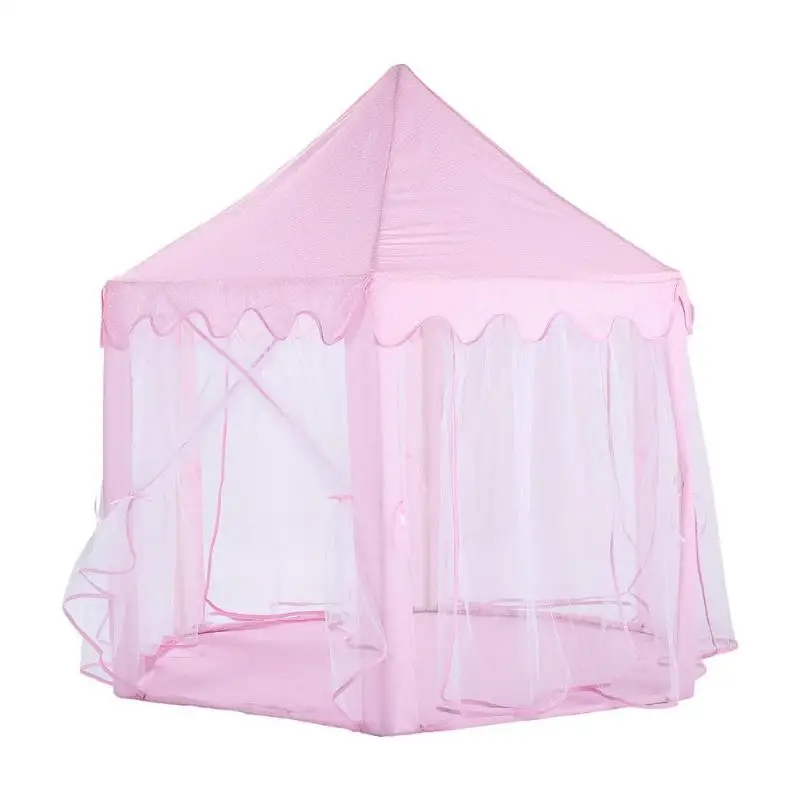 Портативный детский закрытый складной палатка для игр Сладкая маленькая девочка принцесса розовый палатки в форме замка для малыша замок