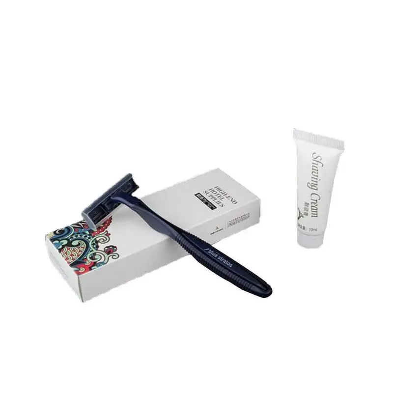 

Hotel Disposable Toiletries Comb/ Slippers/ Shoe Cloth/ Shaving Knife With Shaving Cream Bathroom Hotel Supplies YCX6217