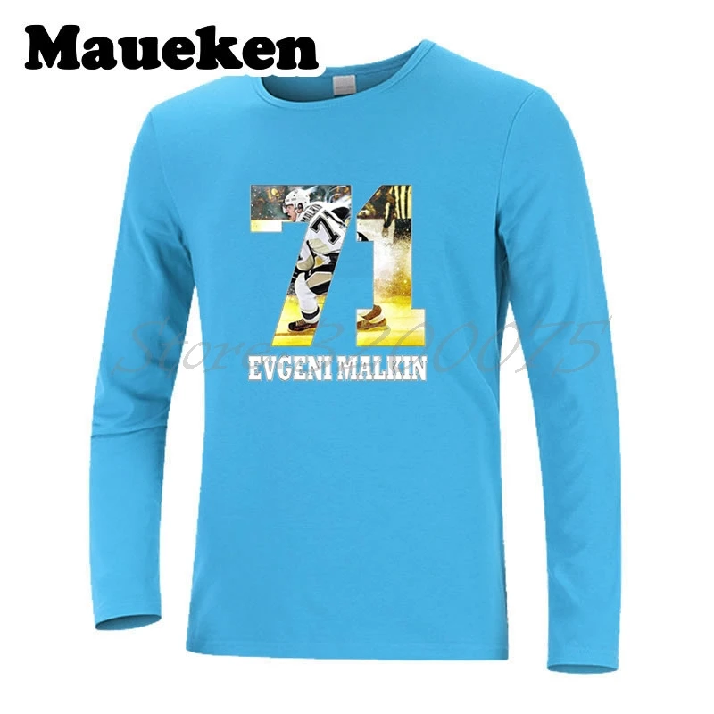 Мужская футболка с длинным рукавом Evgeni Malkin 71 Россия hockeying Star одежда футболка мужская осень зима W17110803 - Цвет: 20