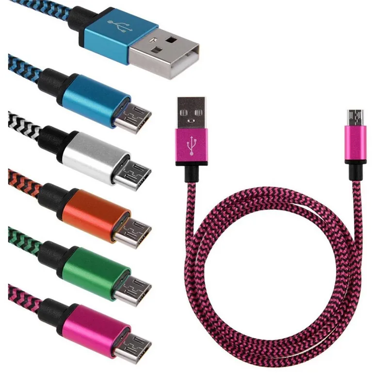 

Braided Aluminum Micro USB Data&Sync Charger Cable Braided Fast Charger Data Cable for Samsung S7 S6 Xiaomi charging cable