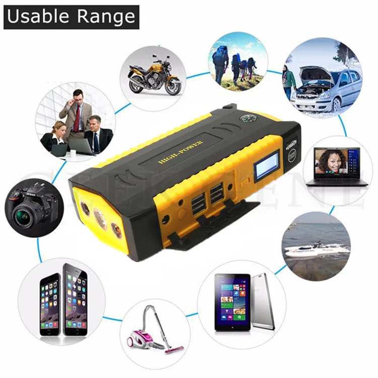 New Car Jump Starter Charger For Car Battery Booster Buster Starting Device Petrol Diesel 12V 600A Pack Power Bank Portable