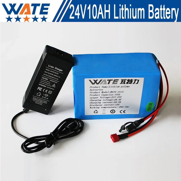 lithium battery 24v10ah robot lithium polymer battery electric vehicle lithium battery lithium battery+ Charger