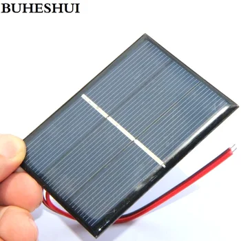 

BUHESHUI 0.65W 1.5V Mini Solar Cell Polycrystalline Solar Panel DIY Solar Toy Panel 80*60*3MM+Cable 10pcs/lot Free Shipping