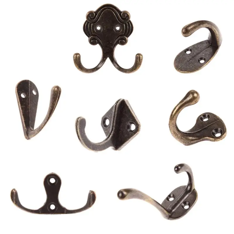 

Vintage Hanger Hook Antique Zinc Alloy Door Hooks for Clothes Coat Hat Bag Towel Hanger Bedroom Bathroom Wall Hook Rack