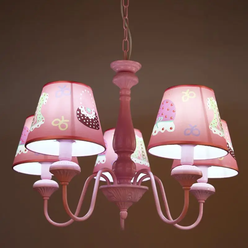 OOVOV мультфильм Розовая Принцесса комната люстра Мода девушка люстра детская комната подвесные лампы