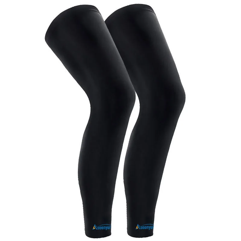 1 Pair Leg Warmers Compression Knee Support Brace Cycling Bicycle Hiking Legwarmers Basketball Sport Leg Sleeve Legging for Men Women - Color: 1 Pair