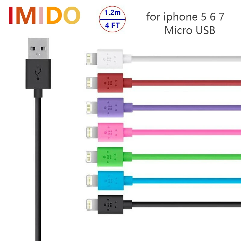 IMIDO Without Retail USB Data Cable Sync Charger cable 1.2M Adapter