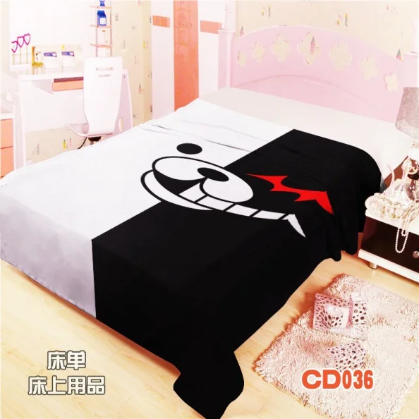 Кровать в стиле аниме простыни пледы одеяло постельные принадлежности покрывало измельченный велюр простыни Kantai Коллекция DANGANRONPA покемон