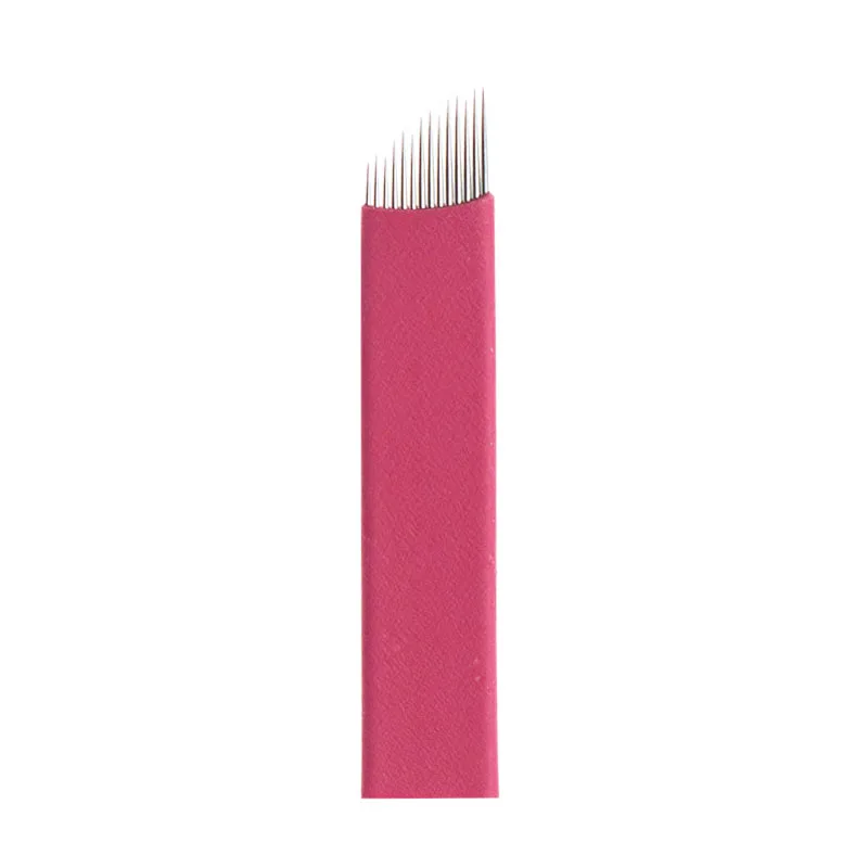 

New 14 Pins Microblading Blade Permanent Makeup Manual Eyebrow Tattoo Needle Pin Bevel For Tobori Tatoo Pen