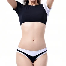 Black And White Splice Separate Swimsuit Low Waist Shoulder Women Cut Out Two Piece Swimwear 2019 Hollow Out Triangle Bikini two tone cut out chain bag