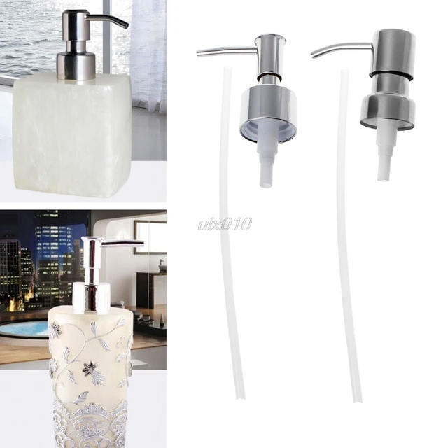 1Pc Stainless Steel Hand Soap Dispenser Nozzle 12 OZ for Bathroom Kitchen Foam Liquid Soap Products Nozzle Accessories New July 1