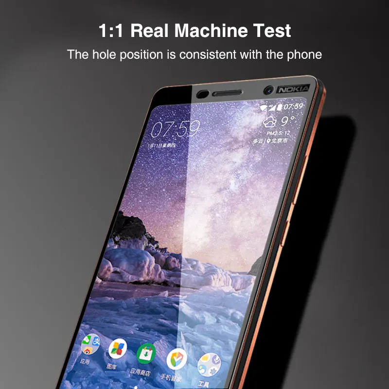 9D Tempered Glass On The For Nokia 7 Plus Screen Protector Full Covered For Nokia 6 5 3 2 2018 2.1 5.1 3.1 Protective Glass Film (6)