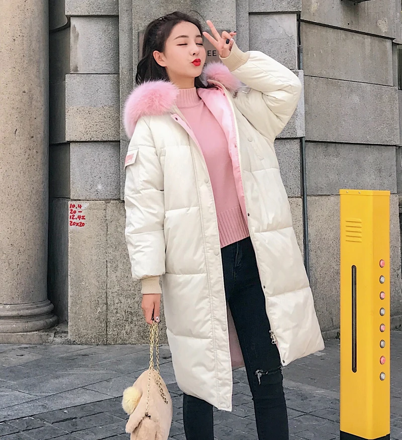 New Design Women Winter Jacket Cotton Padded Long Warm Thicken Female Parka Coat Outwear