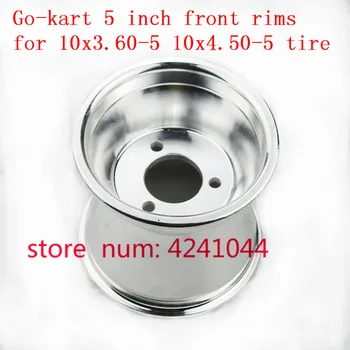 

Go-kart front wheel hub 5'' x 130 mm wide Aluminium alloy rims use 10x3.60-5 tire 10x4.50-5 tyre for 3 wheel 4 wheel drift car