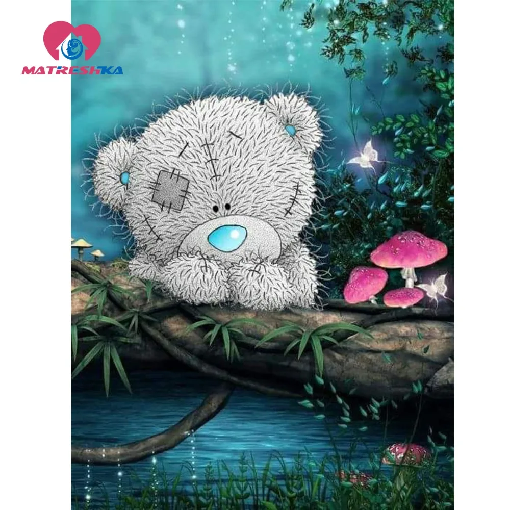 

Diamond embroidery cartoon bear Diamond painting full square Picture rhinestones Embroidery pattern set full embroidery foamiran