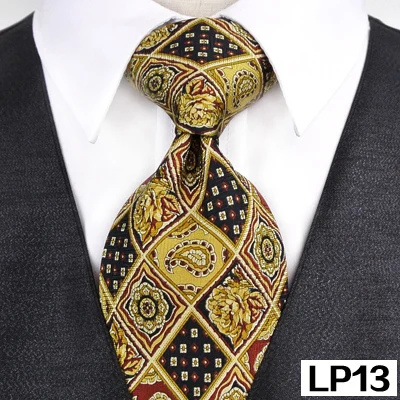 Ручная печать, мужские галстуки, галстук, узор Пейсли, геометрический, шелк, с принтом, классический,, уникальный костюм, подарок для мужчин - Цвет: LP13