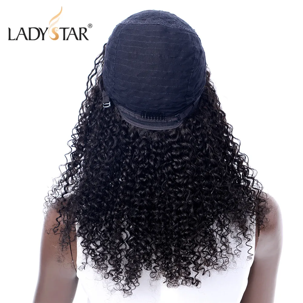 LADYSTAR вьющиеся человеческие волосы парики предварительно выщипанные с детскими волосами Remy перуанские парики без клея кружевные передние человеческие волосы парики для черных женщин