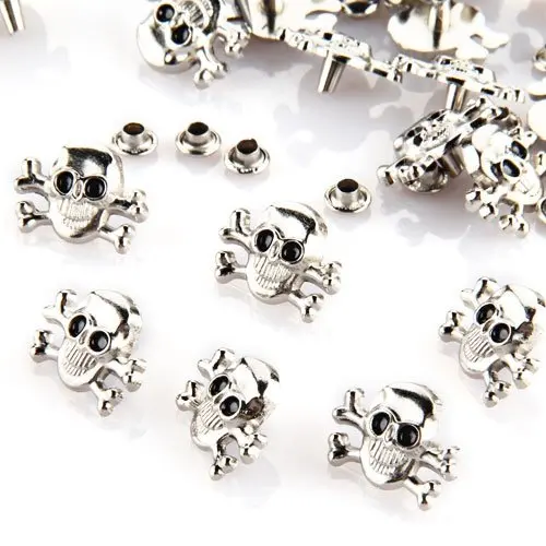 

Promotion! 20X Sconces Rivets Skull Metal 14 * 18mm Tacks Bag / Shoes / Gloves