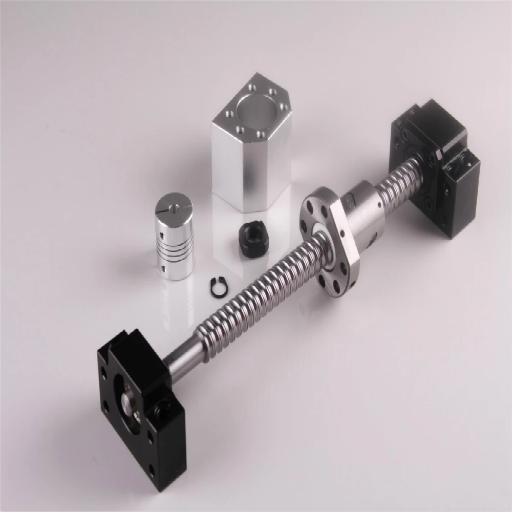 

Free Shipping CNC BallScrew 1605-550mm End Machine with Ballnut Housing + Couplers & BK/BF12 1 Set