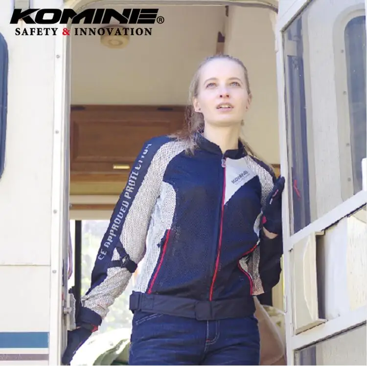 Motorcycle Jacket For KOMINEJk-098 Mesh Juitable Spring And Summer Windproof Cool Autumn Riding Suit With Protective Gear