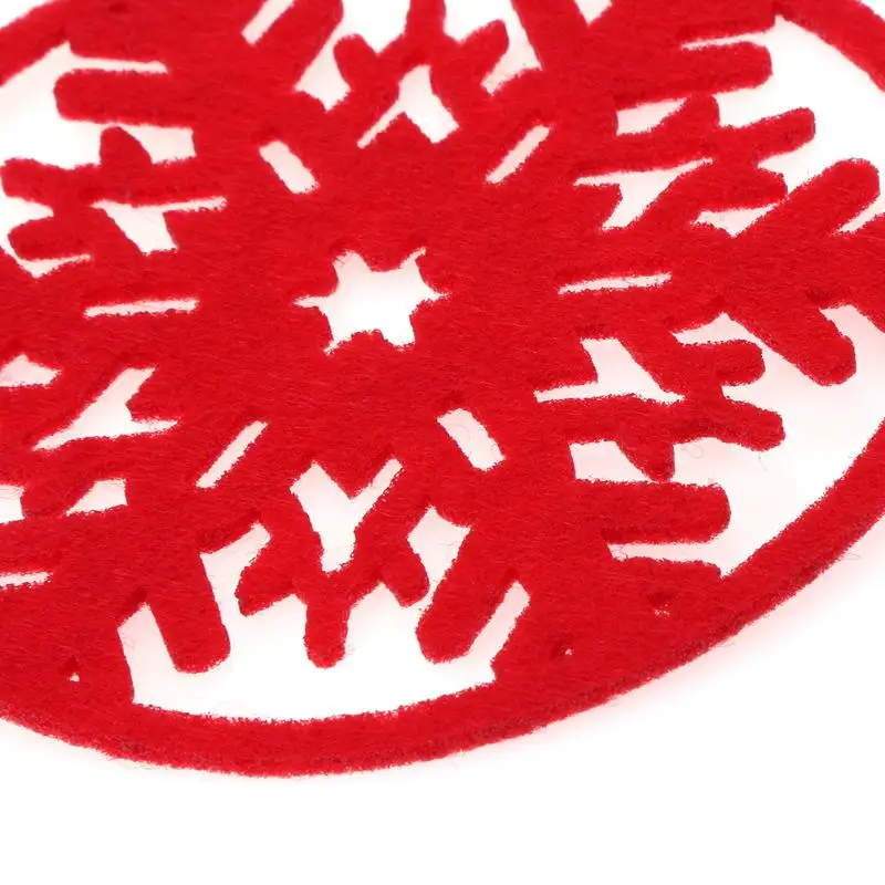 10 шт. Рождественский коврик в форме снежинок, вечерние подставки для стола, подставки для тарелок, рождественские украшения для дома, Рождественский ужин, АКК