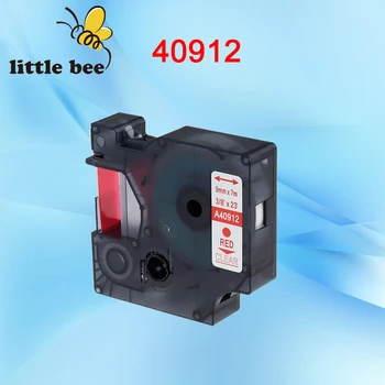 

40912 Red on Clear 9mm D1 Label Tape Compatible DYMO Label Makers LP100, LP150, LP200, LP250, LP300, LP350,LM100, LM110, LM1