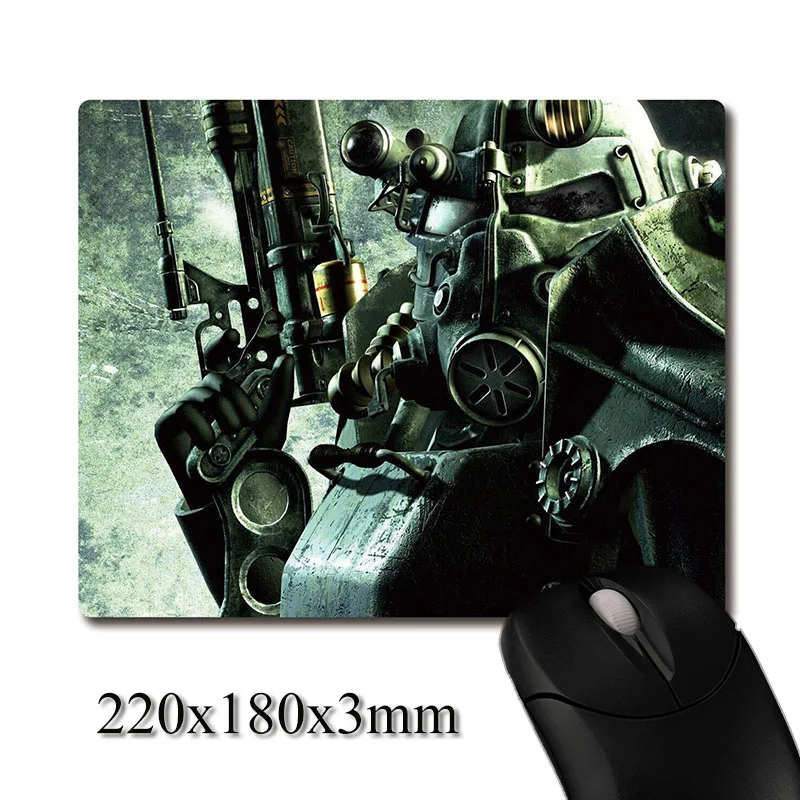 

T-45 Power Armor CG of PC Game printed Heavy weaving anti-slip rubber pad office mouse pad Coaster Party favor gifts 220x180x3mm