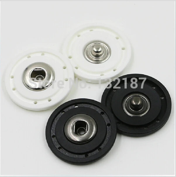 Wholesale 80sets/lot Nylon plastic sew on press button 8 holes snap