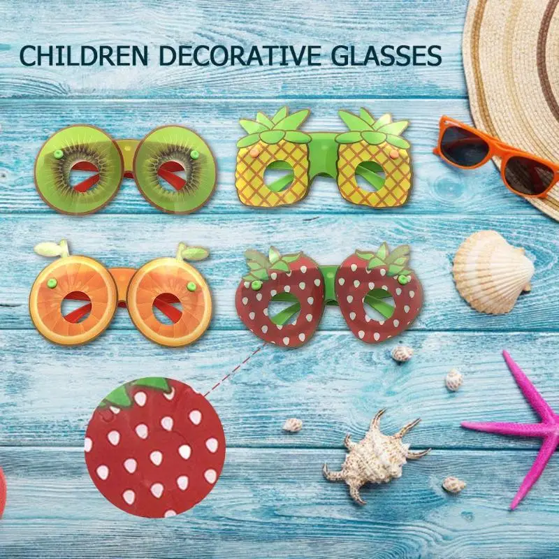 Фрукты Форма детские солнцезащитные очки ручной работы DIY вечерние мультфильм смешной игрушечные солнечные очки для детей день подарки на