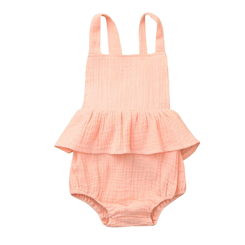 

Kids Clothes Girls Infant Baby Girls Sleeveless Solid Backless Jumpsuit Romper Clothes 2019 Mujer newborn clothes 2019 Mujer