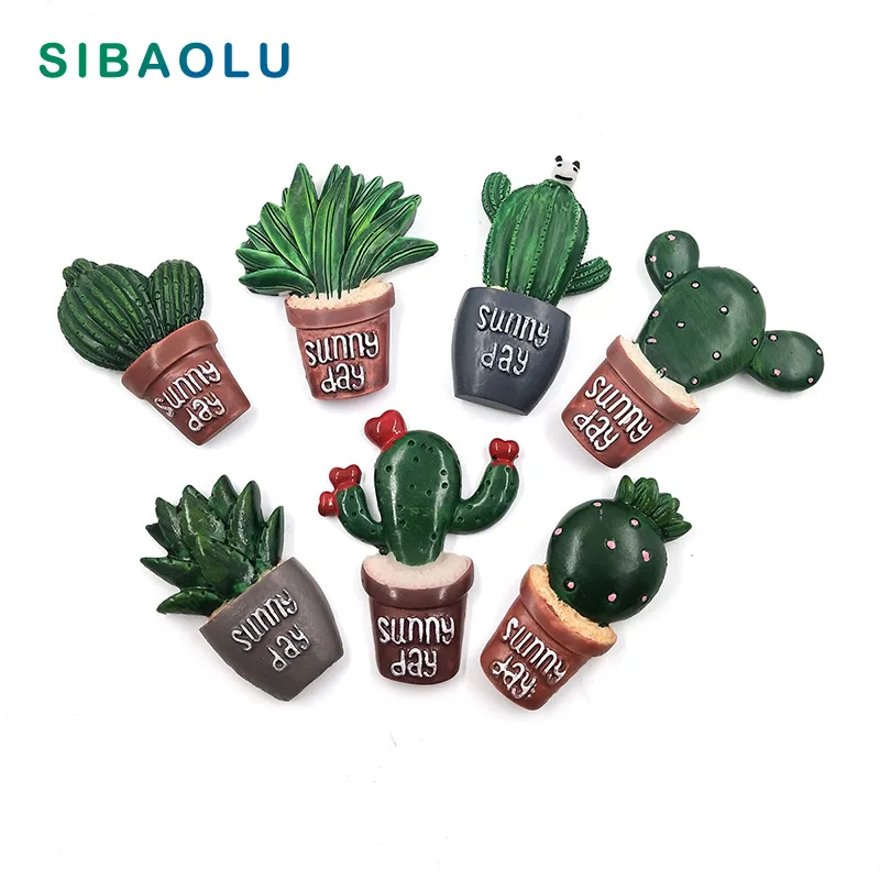 

Plant Shape Fridge magnet cartoon simulation cactus leaf whiteboard sticker Refrigerator Magnets for child toy Home Decoration