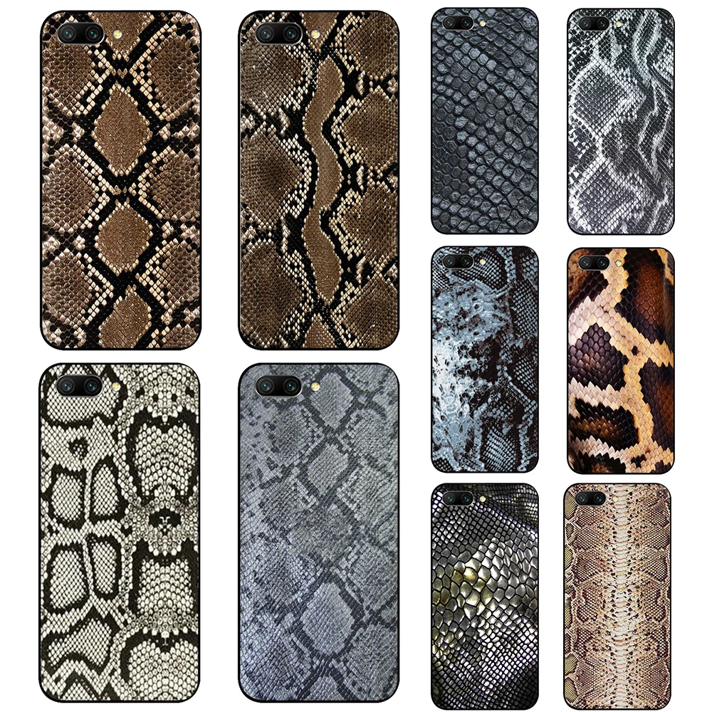 

Python Snake skin Soft Silicone phone case for Huawei Y6 Y7 Prime Honor 6A 7A 7C 7X 8 8C 8X 9 10 Lite