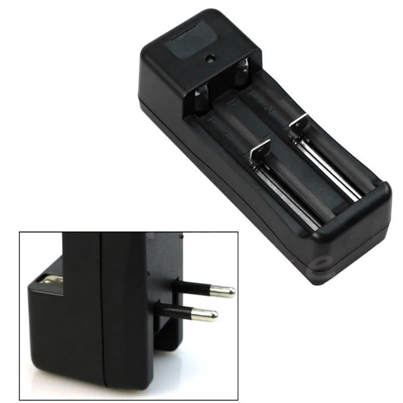 

Dual Battery Charger 18650 Lithium Ion Battery 4.2V Double Slot Plug Charger for LED Flashlight Battery Charging