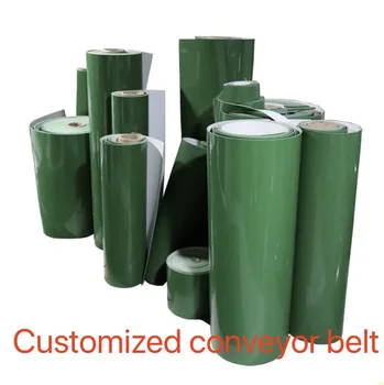 

15pcs Perimeter 715x300x2mm PVC Green Food Grade Light flat Line Industrial Conveyor Belt