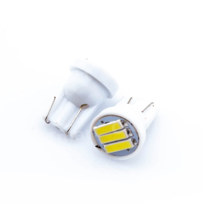 2X T10 3 SMD 7014 светодиодный 3SMD 7020 1 Вт белый синий красный зеленый желтый W5W светильник