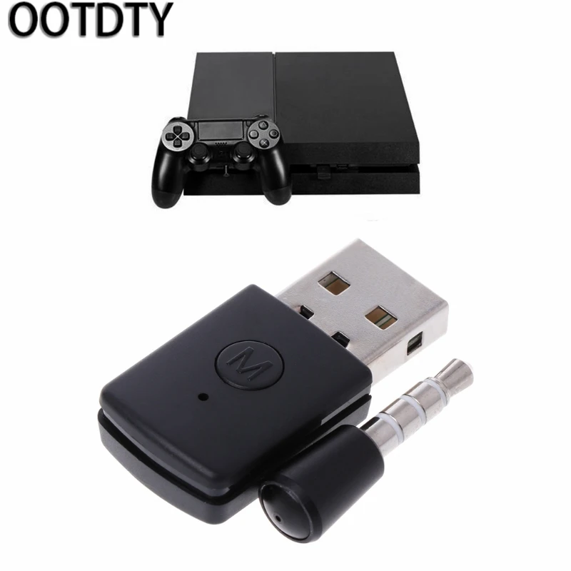 OOTDTY USB-адаптер Беспроводной наушники адаптер микрофон для PS4 консоли контроллера - изображение
