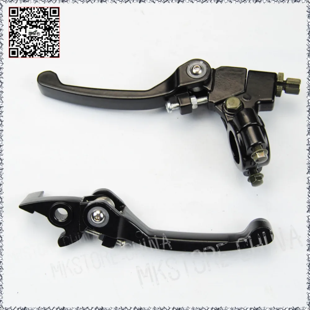 

BLACK PIT DIRT BIKE FOLDING CLUTCH & BRAKE LEVERS SET 125cc 140cc 160cc PITBIKE