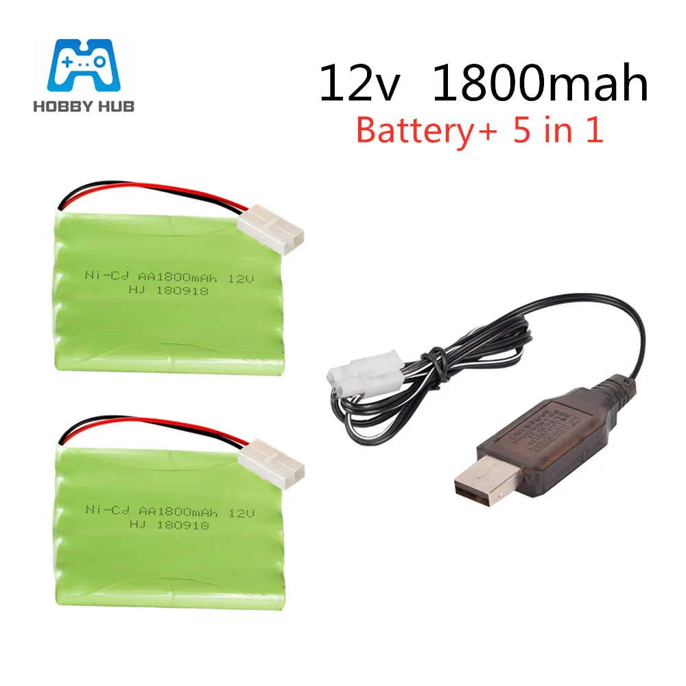 2/3/4 шт. NI CD 12v 1800mah AA Перезаряжаемые Батарея для игрушечных моделей автомобилей
