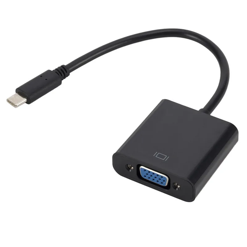  USB-C a VGA Adattatore Audio Video Cavo Maschio a Femmina USB 3.1 Tipo-C a 4 K HD VGA adattatore pe