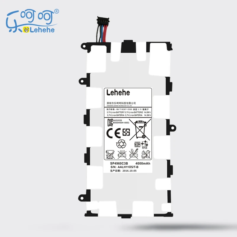 

LEHEHE Battery For Samsung Galaxy Tab Tablet 2 7.0 P6200 P3100 P3110 P3113 GT-P3110 4000mAh SP4960C3B Replacement Free Tool Gift