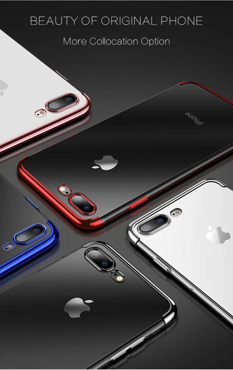 WLMLBU силиконовый чистый мягкий чехол для iPhone X 10 iPhone 6S 6 s 6plus 6splus iPhone 7 8 7Plus 8Plus Тонкий чехол для сотового телефона