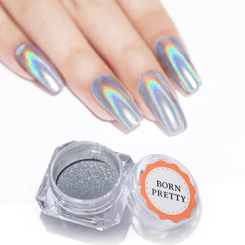 

BORN PRETTY 0.5g Shiny Laser Powder Nail Art Powder Nail Glitter Hologram Rainbow Dust Chorme Pigments