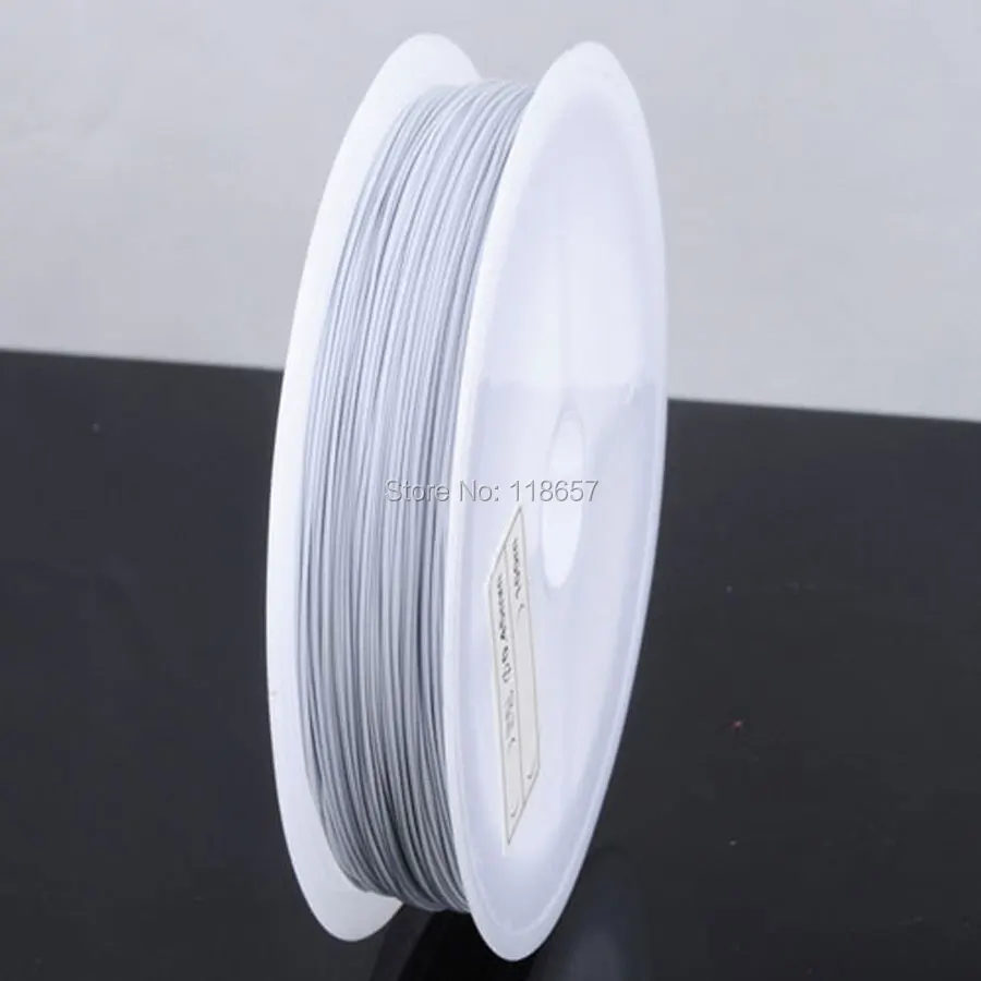 

Free Shipping 0.45mm White Steel Wire Fitting Bead String Cord Finding 100m Jewelry Making Accessories IH3011