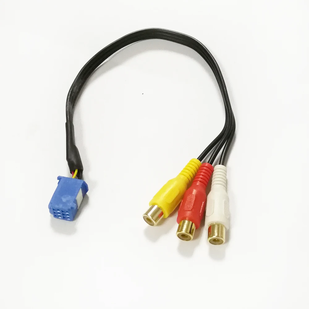 Biurlink автомобильный RCA адаптер VTR кабель для Toyota 6 Pin синий AV порт