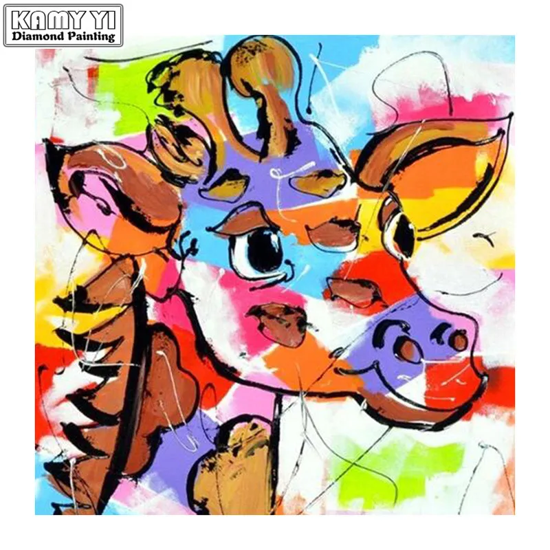 

5D Diy diamond painting cross stitch "Color deer" Full Round Diamond embroidery Needlework Rhinestone Mosaic Painting Crafts