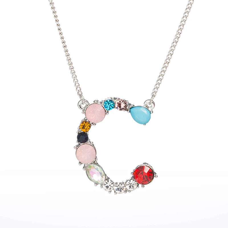 New Item C Pendant CZ Necklace Personalized Letter Name Jewelry For Women Accessories Girlfriend Gift | Украшения и аксессуары