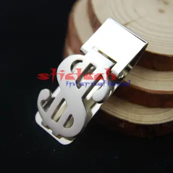 

by dhl or ems 500pcs 2016 Stainless Steel Silver Money Clip Holder Dollar Pattern Slim Pocket Cash ID Credit Card Metal Clips