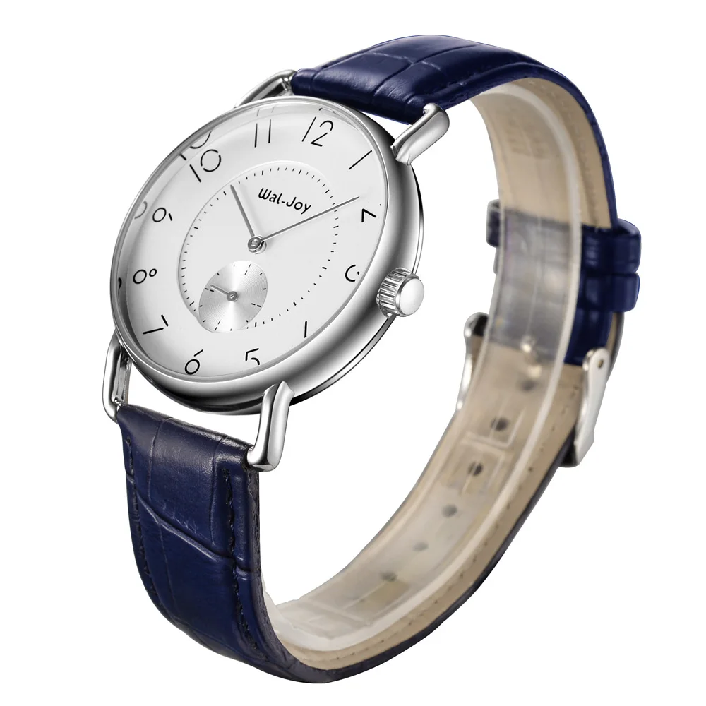 Wal-Joy Брендовые мужские часы с кожаным ремешком цифровые часы повседневные кварцевые часы мужские водонепроницаемые спортивные часы минималистичные часы(8005